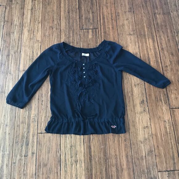 Hollister Blue Top Sheer - Picture 3 of 4